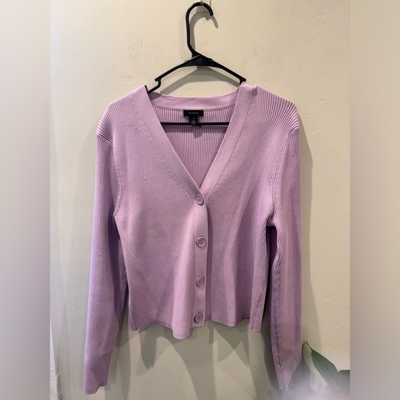 Halogen Purple Rib Cardigan used once Xl - Picture 5 of 6